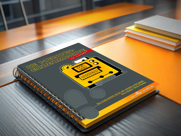 Cover des KI-Workbooks "Die 1-Personen-Contentmaschine" von Nicole Angela Buck